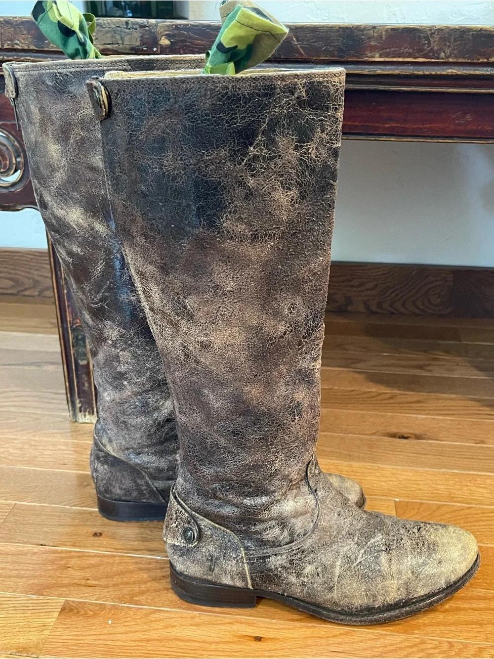 Frye distressed leather